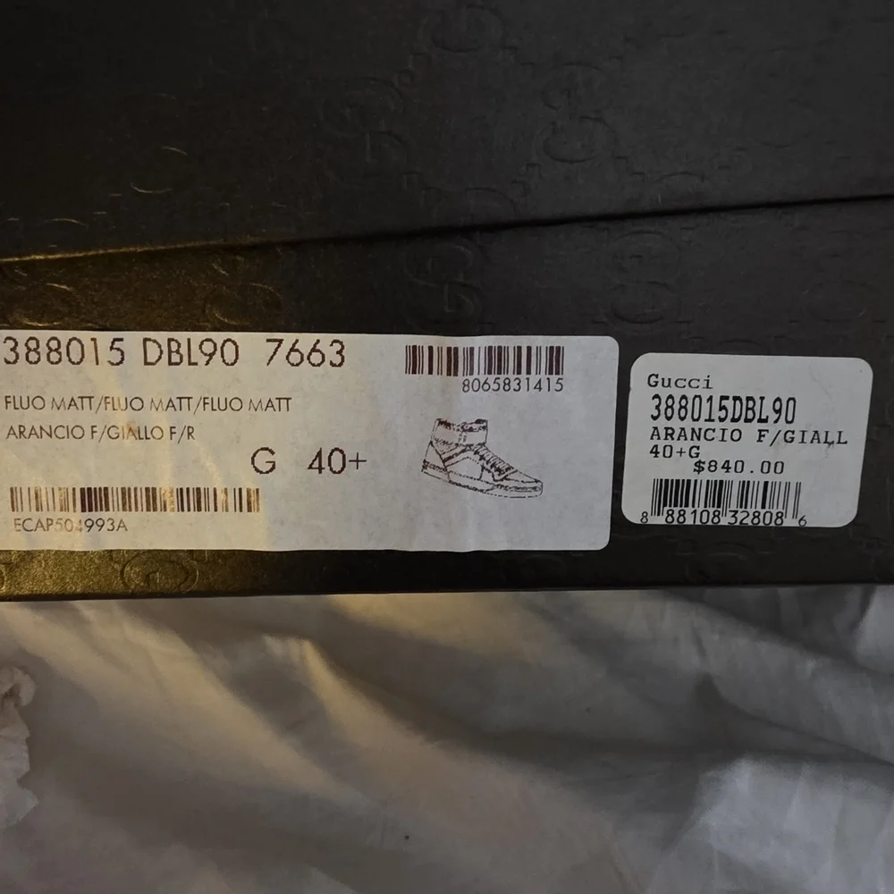 Gucci Neon High-Top Sneakers | Fluorescent Leather | EU 40.5- Box Included